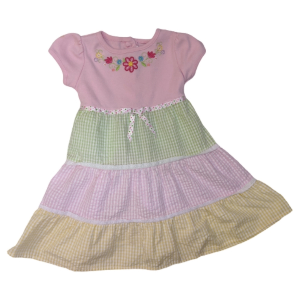 Youngland Toddler 4 Gingham Tiered Dress